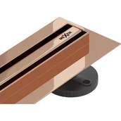 Odpływy liniowe - Mexen Flat 360° Slim odpływ liniowy obrotowy 80 cm, różowe złoto - 1641080 - miniaturka - grafika 1