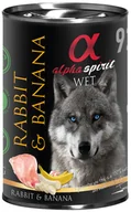 Mokra karma dla psów - Alpha Spirit Królik z bananem 6x400g - miniaturka - grafika 1