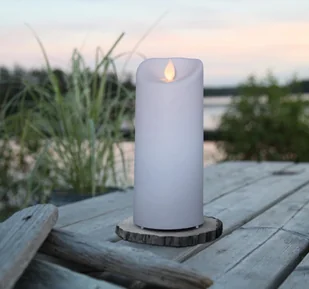 Świeca Led plastikowa M-TWINKLE biała 17,5cm 500h IP44 - Świece - miniaturka - grafika 1