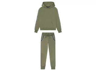 Dresy i komplety dla chłopców - PEPPERTS PEPPERTS Dres chłopięcy (bluza z kapturem + spodnie), 1 komplet (122/128, Khaki) 4055334507561 - grafika 1