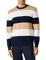 Swetry męskie - United Colors of Benetton Sweter męski, Wielokolorowy wzór w paski 921, S - miniaturka - grafika 1