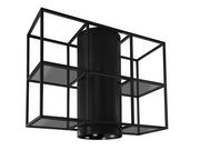 Okapy kuchenne - Nortberg Tubo Cage Central Glass 120 Black Matt - miniaturka - grafika 1