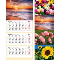 Panta Plast Kalendarz 2021 Trójdzielny MIX - - Kalendarze - miniaturka - grafika 1