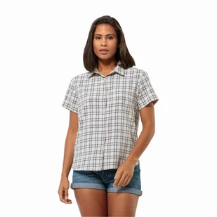 Damska koszula Jack Wolfskin FEBLA SHIRT W night blue checks - XL - Koszule damskie - miniaturka - grafika 1