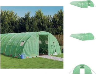 vidaXL Szklarnia z ramą stalową zielona 80 m² 20x4x2 m - Szklarnie - Szklarnie ogrodowe vidaXL Szklarnia z ramą stalową zielona 80 m² 20x4x2 m - Szklarnie - Szklarnie ogrodowe - miniaturka - grafika 1