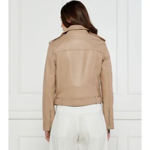 Pinko Skórzana kurtka COSTA RICA Regular Fit - Kurtki damskie - miniaturka - grafika 1