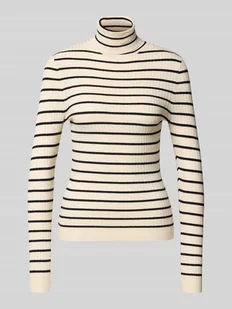 Golf o kroju slim fit z mieszanki wiskozy model ‘KAROL’ - Swetry damskie - miniaturka - grafika 1