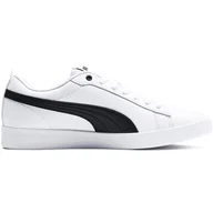 Moda i Uroda OUTLET - Puma, Buty damskie, Smash Wns v2 L, biało-czarne 365208 01, rozmiar 36 - miniaturka - grafika 1