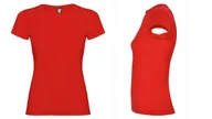 Koszulki i topy damskie - T-shirt Koszulka Damska MIĘKKA BAWEŁNA Roly JAMAICA 6627 CZERWONY S - miniaturka - grafika 1