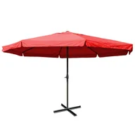 Parasole ogrodowe - Parasol Meran Pro, parasol gastronomiczny z falbaną Ø 5m poliester/aluminium 28kg ~ bordowy bez stojaka - miniaturka - grafika 1