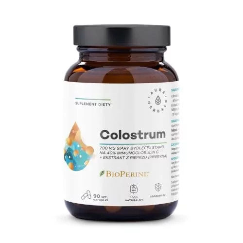 Aura Herbals Colostrum 700 mg + Bioperine - suplement diety 90 szt.