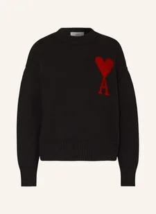Ami Paris Sweter schwarz - Moda i Uroda OUTLET - miniaturka - grafika 1