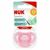 Smoczki uspokajające - Nuk Smoczek uspokajający silikonowy 0-6m Sensitive 10729139 - miniaturka - grafika 1