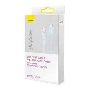 Kabel szybko ładujący Baseus USB-C do Lightning Explorer Series 2m, 20W (niebieski) - Kable - miniaturka - grafika 9