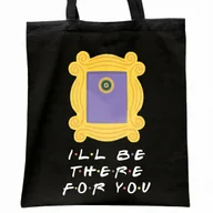 Torby i wózki na zakupy - Torba bawełniana czarna na zakupy Friends Dla Fanów Serialu - miniaturka - grafika 1