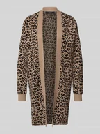 Swetry damskie - Kardigan o kroju regular fit z mieszanki wiskozy model ‘NANCY’ - miniaturka - grafika 1