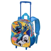 Plecaki - Lilo i Stitch Skater -Mały Plecak 3D na Kółkach, Żółty, 26 x 34 cm, Pojemność 12,5 L - miniaturka - grafika 1