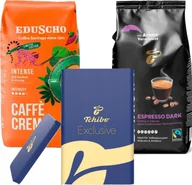 Kawa - Kawa ziarnista Tchibo Zestaw: Barista Espresso Dark 1kg + Eduscho Caffe Crema Intense 1kg + Puszka - miniaturka - grafika 1