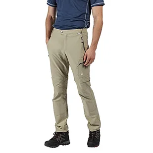 Regatta Męskie spodnie Highton Zip-Off' Active Stretch Walking Short Length - Pergamin, 82 cm - Spodenki męskie - miniaturka - grafika 1