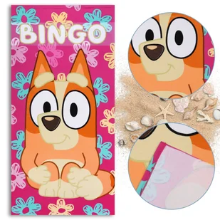 Bluey Bingo SZYBKOSCHNĄCY Ręcznik plażowy, kąpielowy dla dzieci MIKROFIBRA 70x140 cm OEKO-TEX - Okrycia kąpielowe dla dzieci - miniaturka - grafika 1