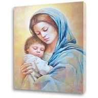 Ikony i obrazy sakralne - Obraz religijny na płótnie Matka Boża z Dzieciątkiem Jezus - miniaturka - grafika 1