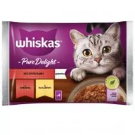 Mokra karma dla kotów - Whiskas Soczyste Kąski - mokra karma dla dorosłego kota, w galaretce (kawałki z: wołowiną, kurczakiem) 4 x 85 g - miniaturka - grafika 1