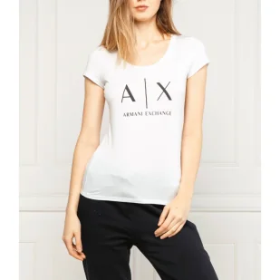 Armani Exchange T-shirt | Regular Fit - Koszulki i topy damskie - miniaturka - grafika 1