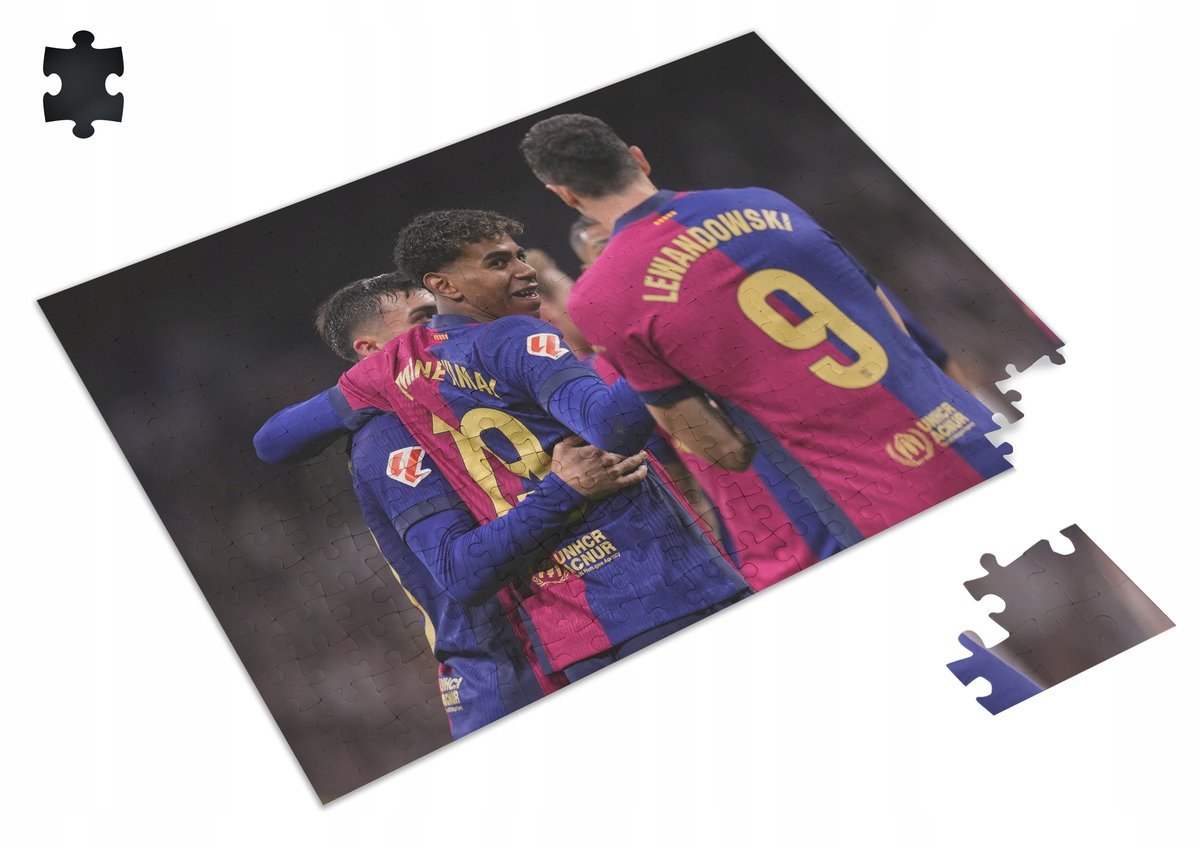 Puzzle Lamine Yamal Lewandowski BARCELONA A3 252 el z Nadrukiem + IMIĘ 1