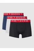 Majtki damskie - Obcisłe bokserki z elastycznym pasem w zestawie 3 szt. model BRIAN HERO - Guess - miniaturka - grafika 1