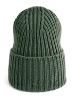 Czapki damskie - Czapka Damska Młodzieżowa Beanie Podwijana Zimowa 100% Wełna Virgin Polska - miniaturka - grafika 1