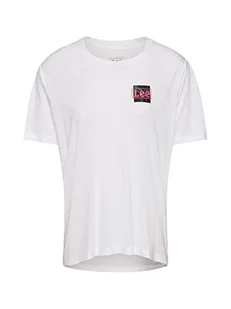 Lee Koszulka damska typu t-shirt, luźny krój, Blanc (Bright White Lj), XL - Koszulki i topy damskie - miniaturka - grafika 1