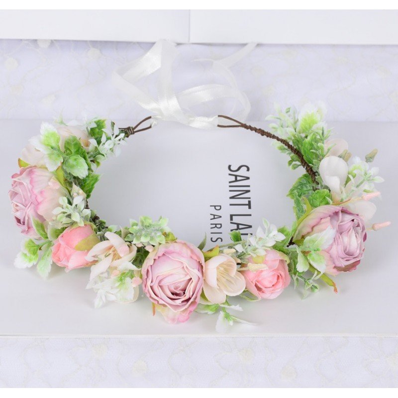 Wianek Opaska Wianuszek Kwiaty Boho W103