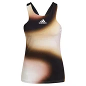 Koszulki sportowe damskie - Damski podkoszulek adidas  Melbourne Y-Tank Sandy Beige S - miniaturka - grafika 1