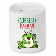 Skarbonki - SKARBONKA DLA BARMANA ŻAJEBISTY BARMAN PREZENT z Nadrukiem ze Zdjęciem - miniaturka - grafika 1
