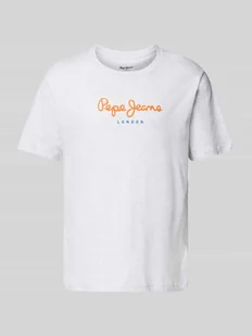 T-shirt z nadrukiem z logo model ‘EGGO’ - Koszulki męskie - miniaturka - grafika 1