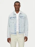 Kurtki męskie - Calvin Klein Jeans Kurtka jeansowa J30J327590 Niebieski Slim Fit - miniaturka - grafika 1