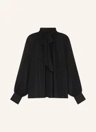 Bluzki damskie - Guess Bluzka Z Wiązaniem Pod Szyją Audrine schwarz - miniaturka - grafika 1