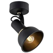 Lampy sufitowe - Argon Twist lampa podsufitowa 1x7W czarny/mosiądz 4900 - miniaturka - grafika 1