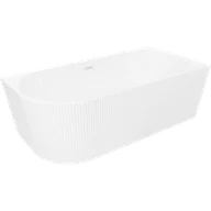 Wanny - Mexen Silo wanna wolnostojąca narożna prawa ryflowana 170 x 80 cm, biała, przelew biały - 52891708000P-20 - miniaturka - grafika 1