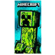 Okrycia kąpielowe dla dzieci - Bawełniany Ręcznik Plażowy Minecraft Creeper 70 x 140cm - miniaturka - grafika 1