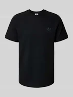 Koszulki męskie - T-shirt z wyhaftowanym logo i okrągłym dekoltem - miniaturka - grafika 1