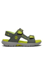 Buty dla chłopców - Timberland Sandały Moss Jump 2 Strap Sandal TB0A66T1L951 Khaki - miniaturka - grafika 1