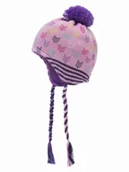 Czapeczki dla niemowląt - Döll Dzianinowa czapka w kolorze fioletowo-jasnoróżowym - miniaturka - grafika 1