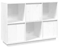 Regały - Biały regał drewniany z szafkami na książki G5-F41 - miniaturka - grafika 1