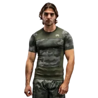 Kimona, stroje i obuwie - Venum Rashguard G-Fit Air Krótki Rękaw ShortSleeve Army Camo - miniaturka - grafika 1