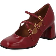 Czółenka - Tamaris Damskie czółenka z paskiem 1-22458-45, czerwony, 37 EU - miniaturka - grafika 1