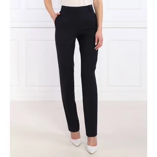 Spodnie damskie - BOSS Wełniane spodnie Tameah | Slim Fit - grafika 1