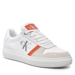 Baleriny - Sneakersy CALVIN KLEIN JEANS - Casual Cupsole 2 YM0YM00328 White/Orange 0LI - grafika 1