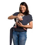 Chusty do noszenia dzieci - Chusta boba wrap organic ciemny szary - miniaturka - grafika 1