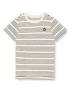 Koszulki i topy damskie - Bestseller A/S Chłopcy NKMVOBY SS TOP H1 T-shirt, Whitecap Gray/Stripes:Dark Sapphire, 134/140, Biała czapka z daszkiem, szara/paski: ciemny szafir, 134-140 - miniaturka - grafika 1